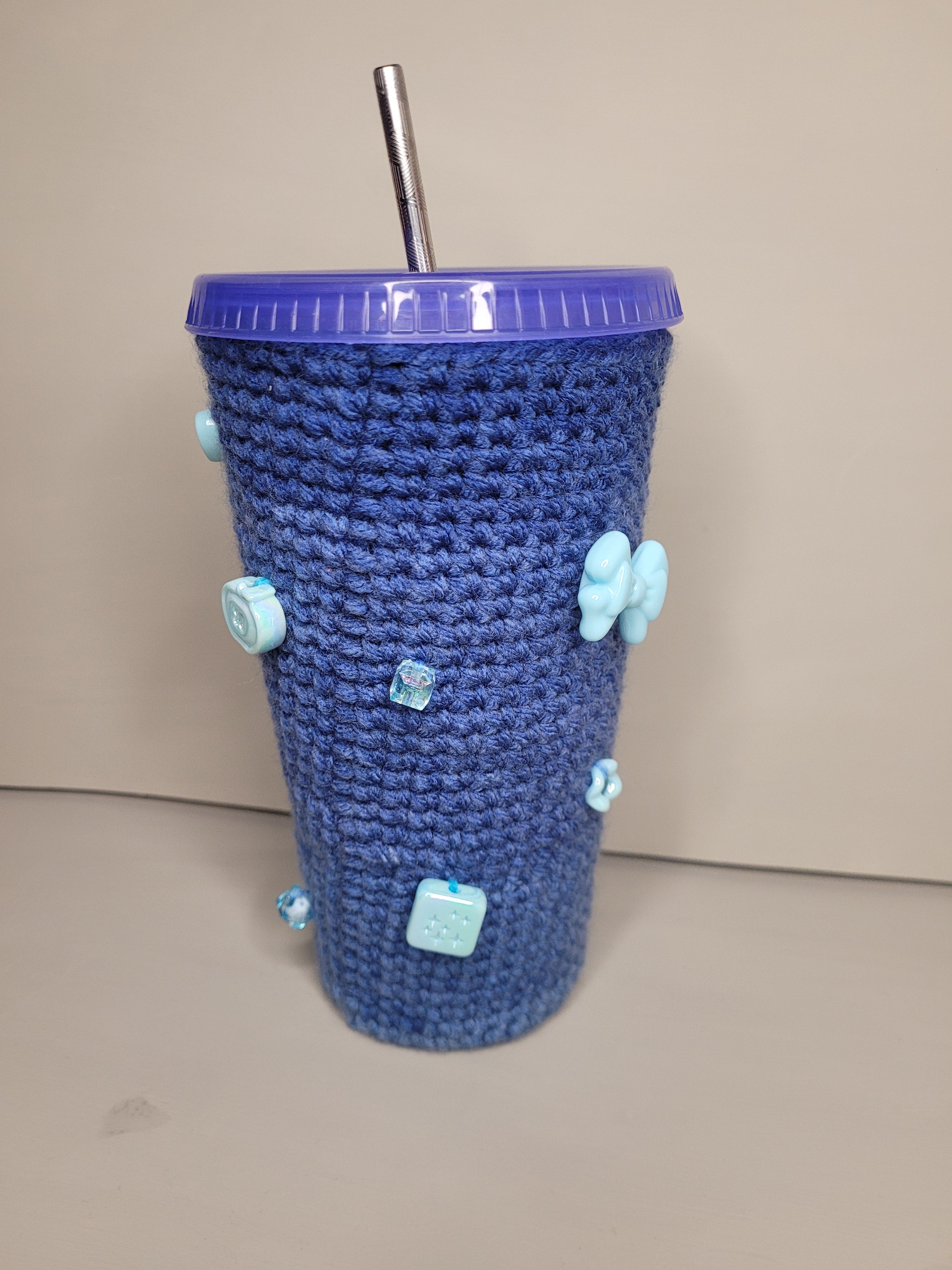 Handmade Crochet Charm Cup Coozies