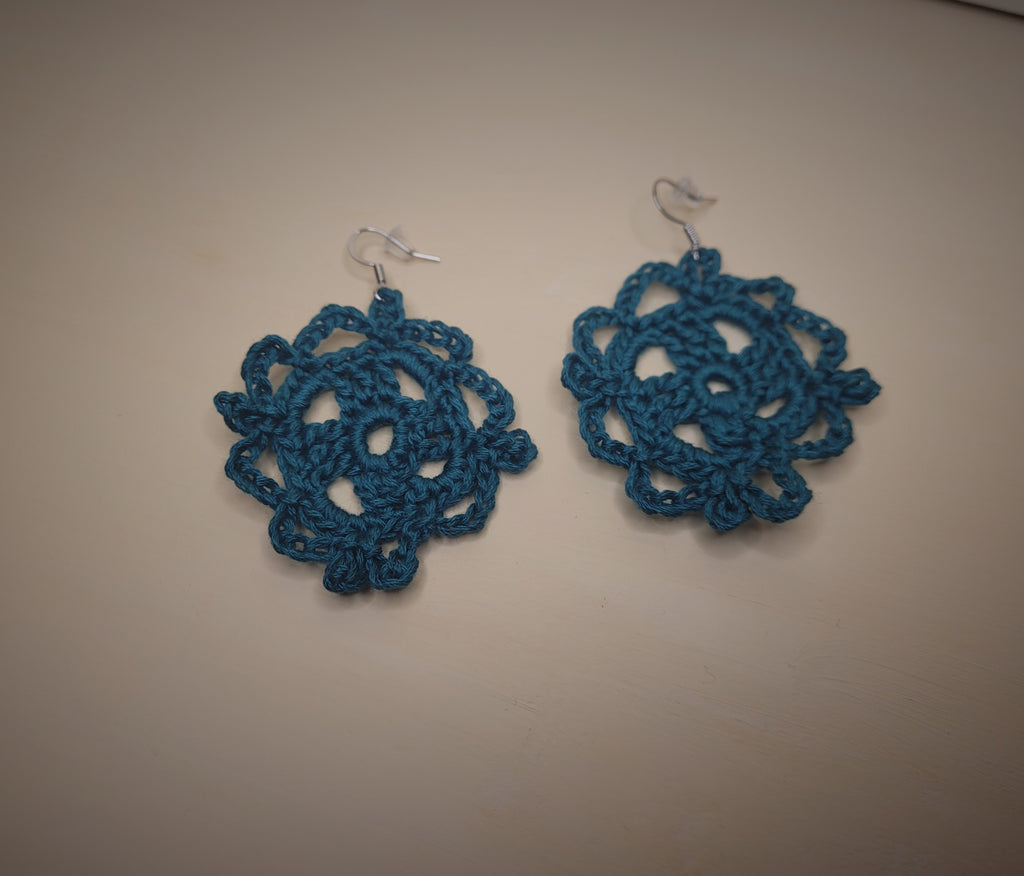 Handmade Crochet Dangling Earrings