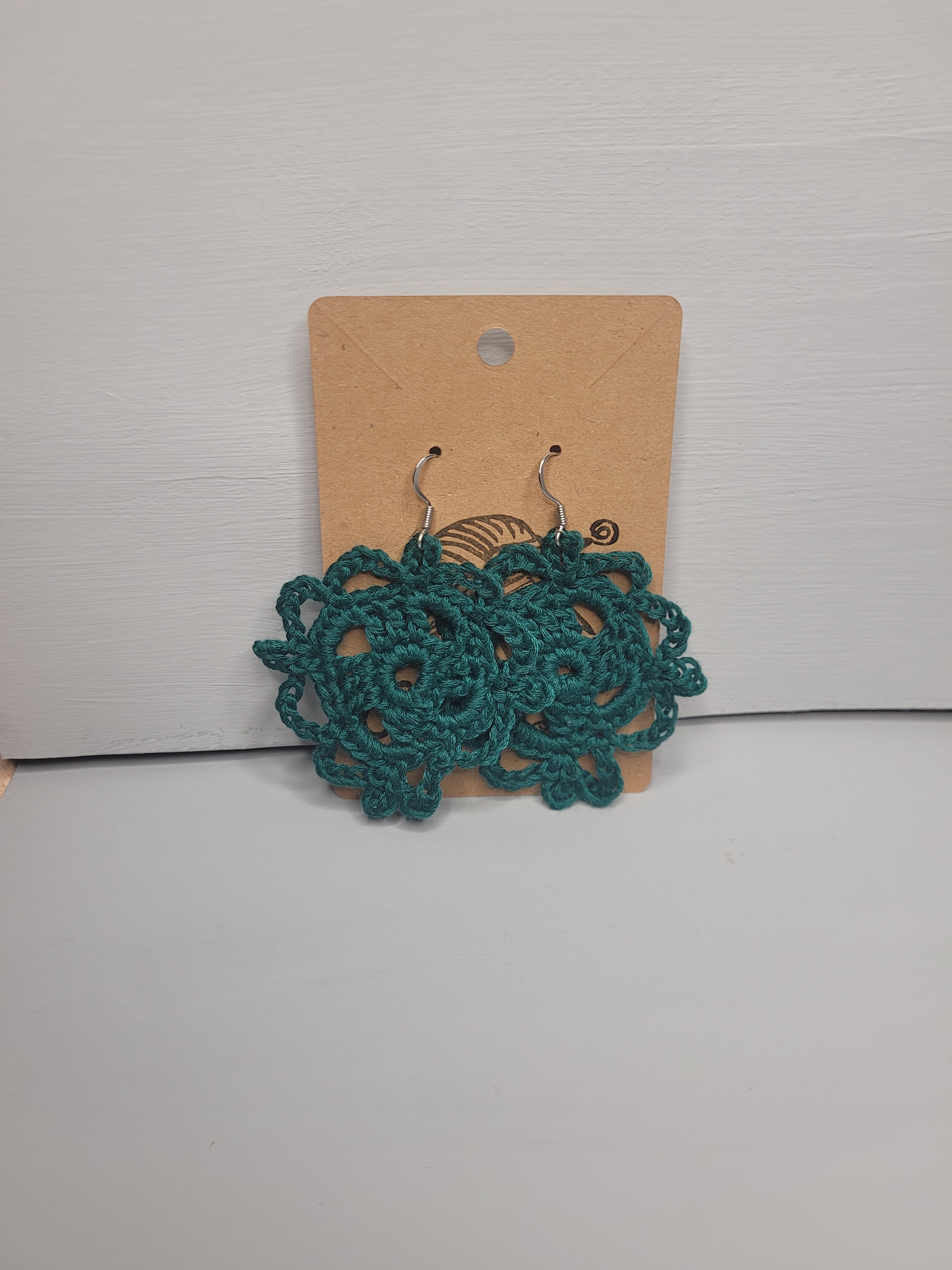 Handmade Crochet Dangling Earrings