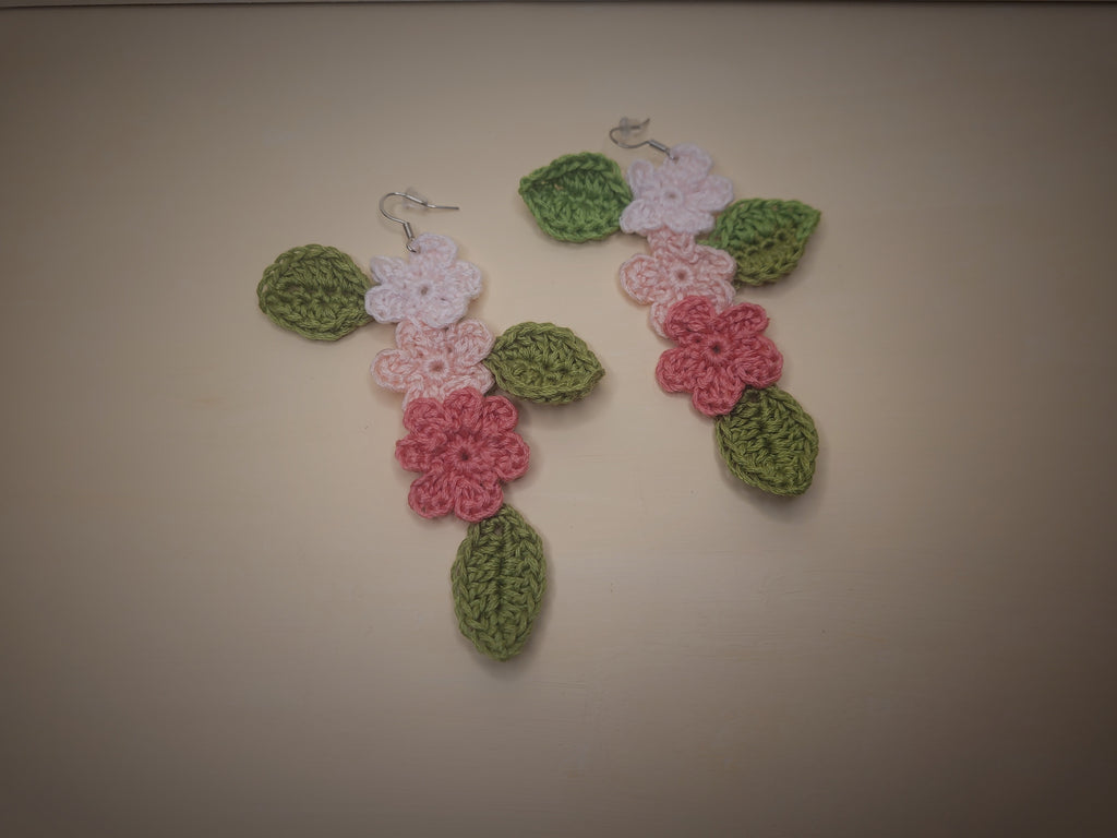 Handmade Crochet Flower Earrings