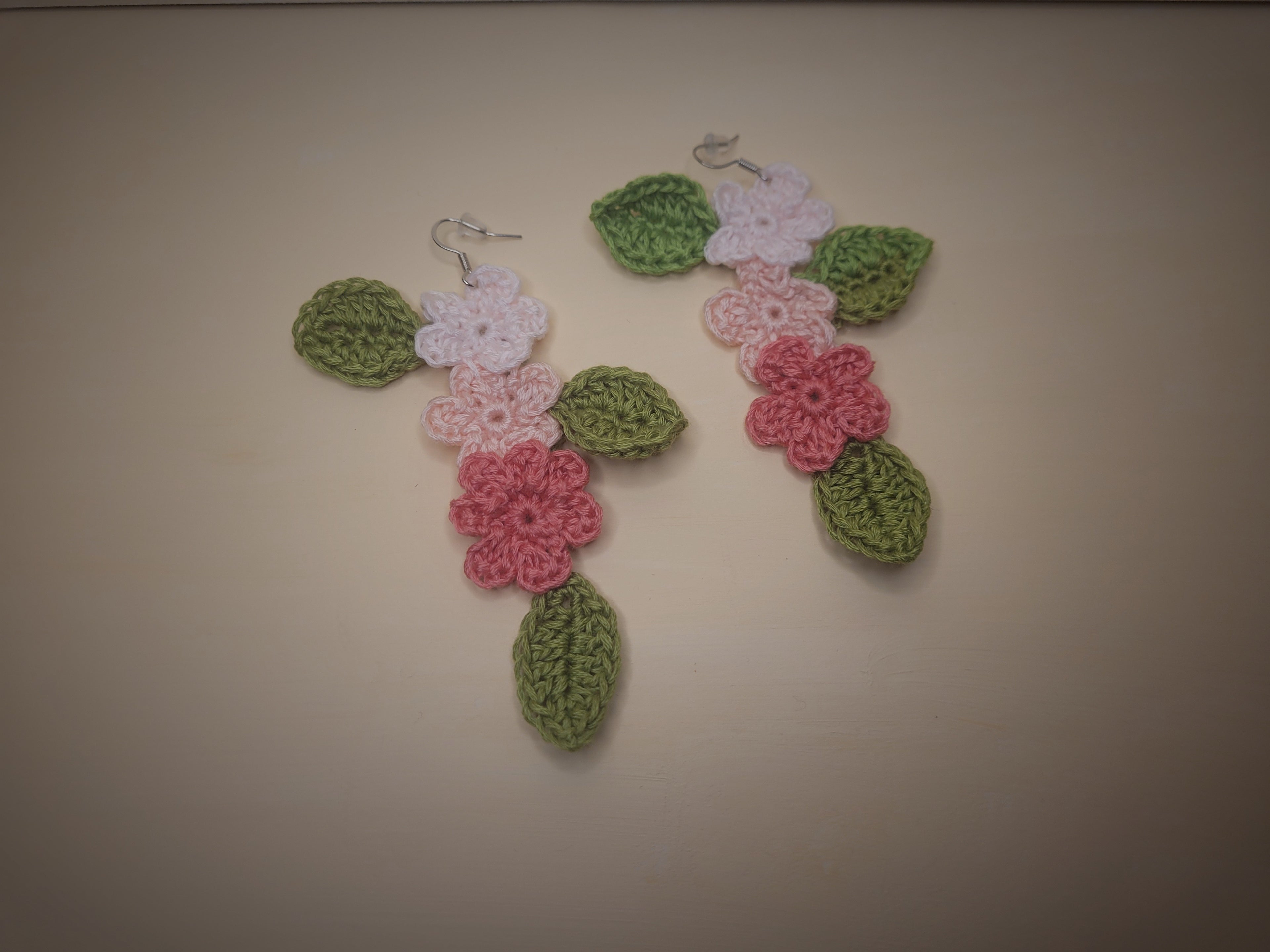 Handmade Crochet Flower Earrings