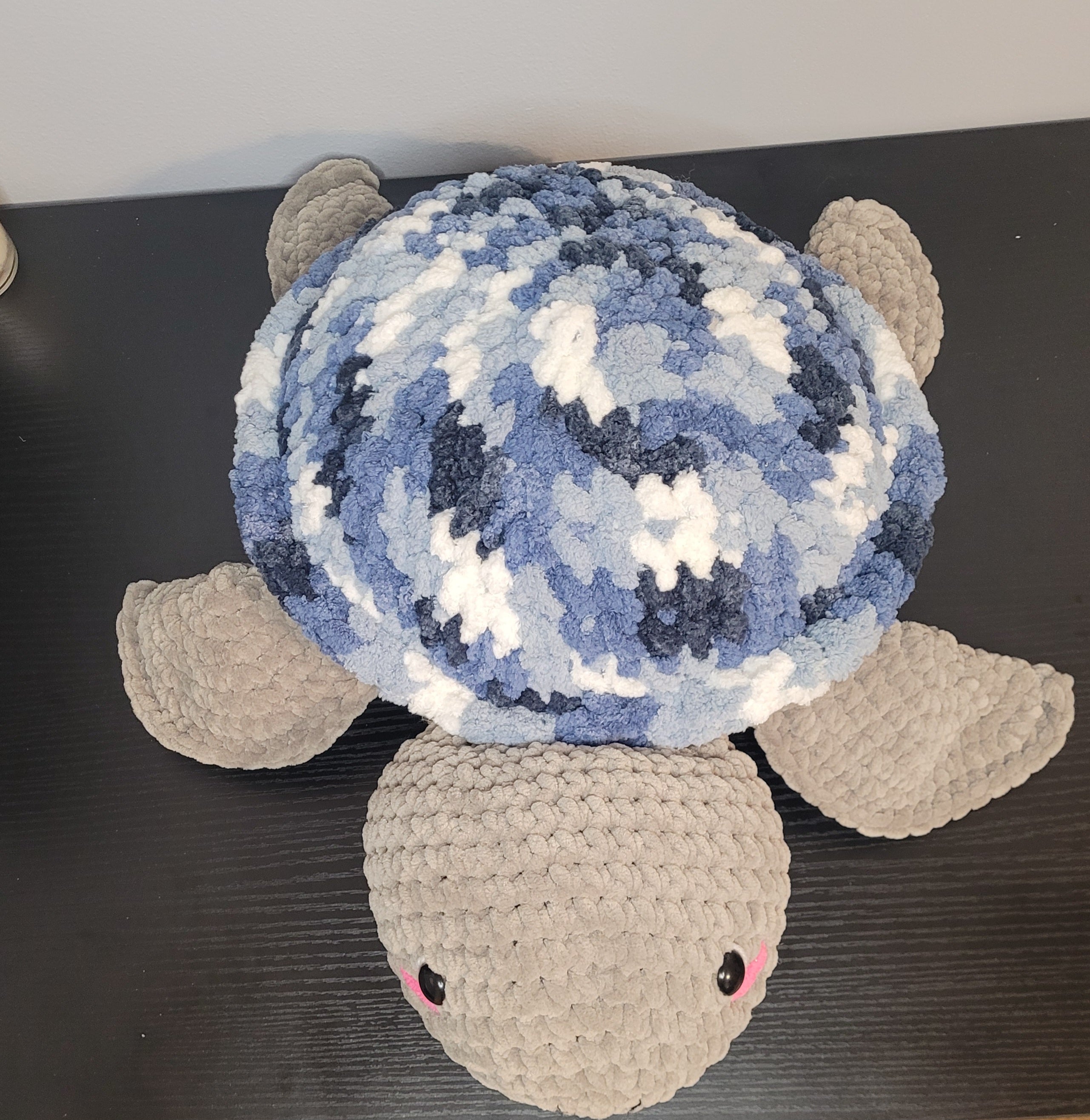Large Handmade Crochet Sea Turtle
