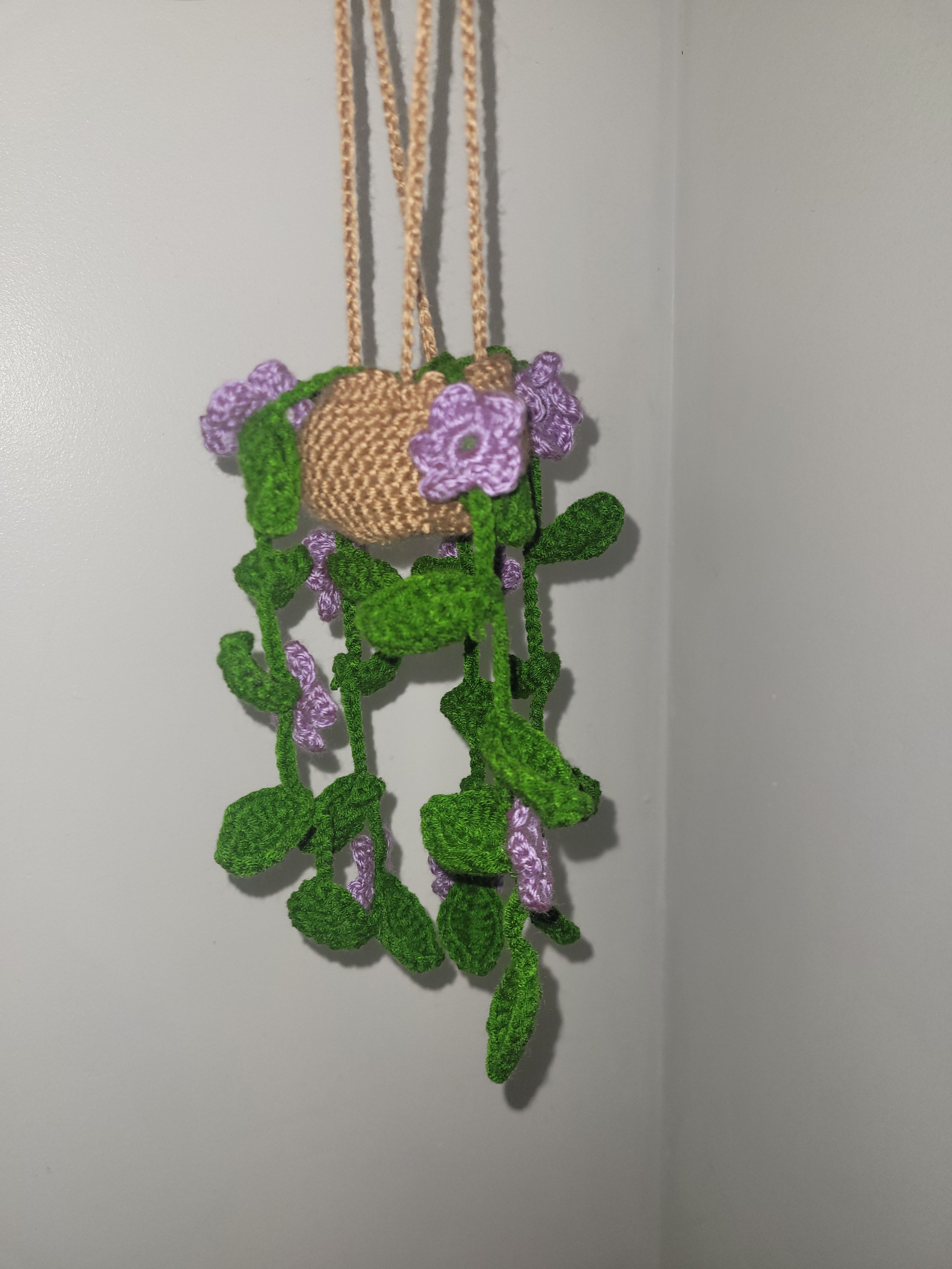 Handmade Crochet Hanging Flower Pot