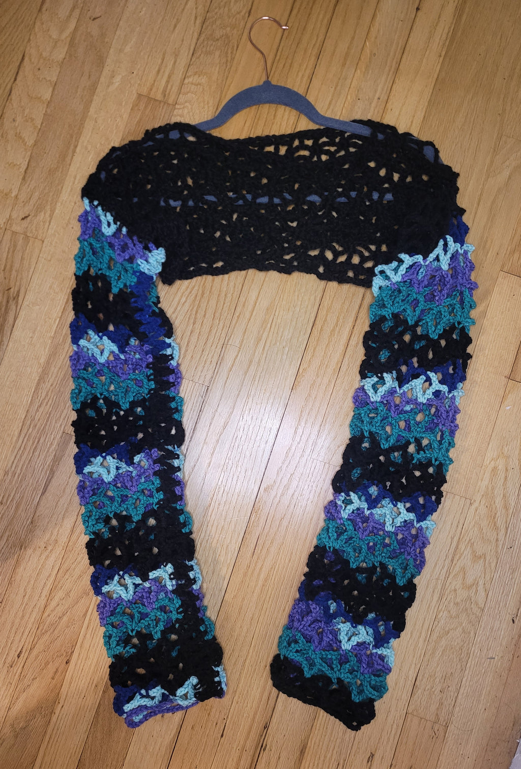 Handmade Crochet Long Sleeve Crop Top