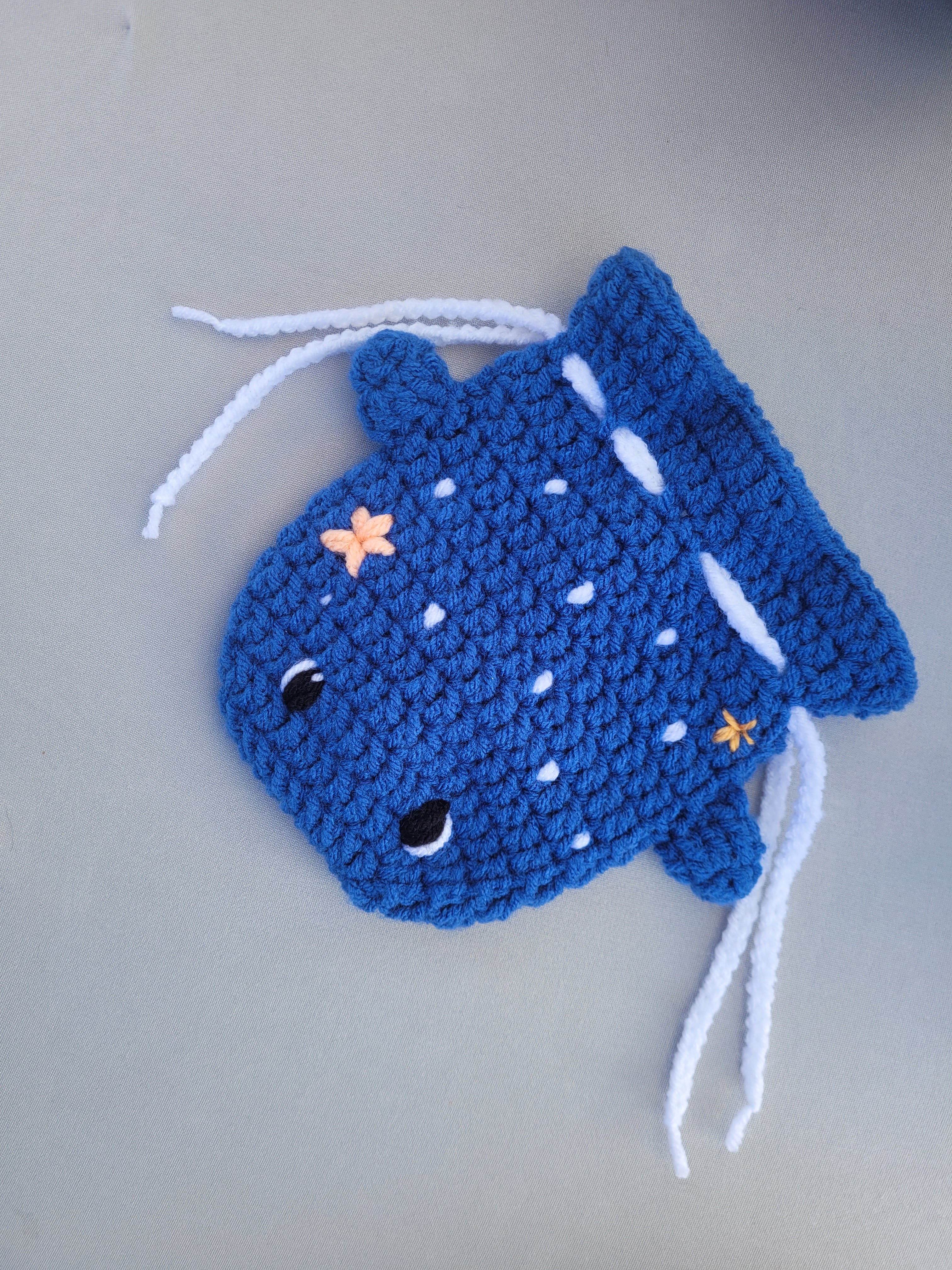 Handmade Crochet Whale Pouch