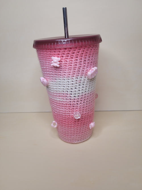 Handmade Crochet Charm Cup Coozies