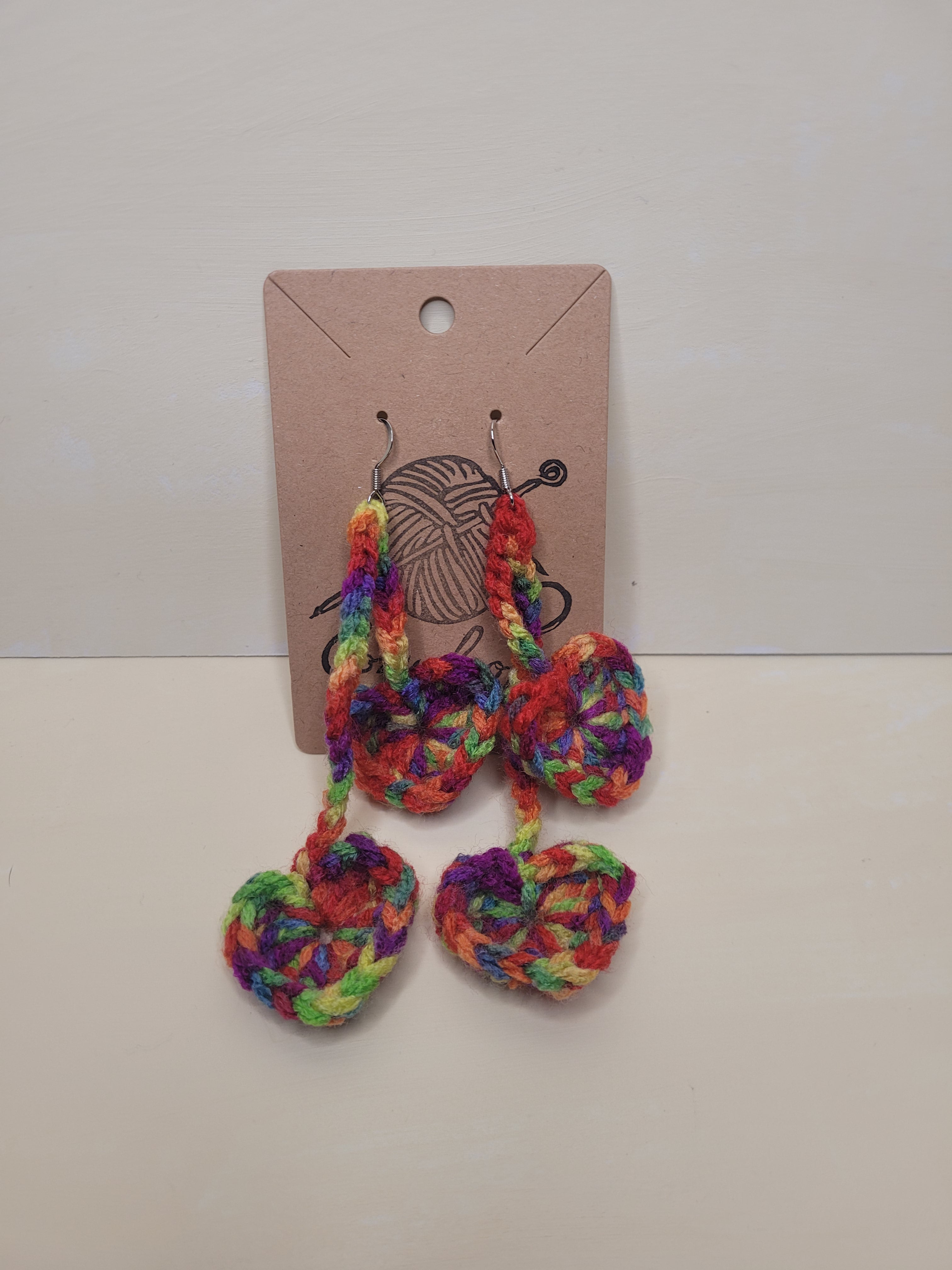 Handmade Crochet Pride Earrings