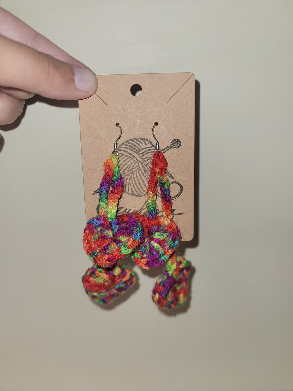 Handmade Crochet Pride Earrings