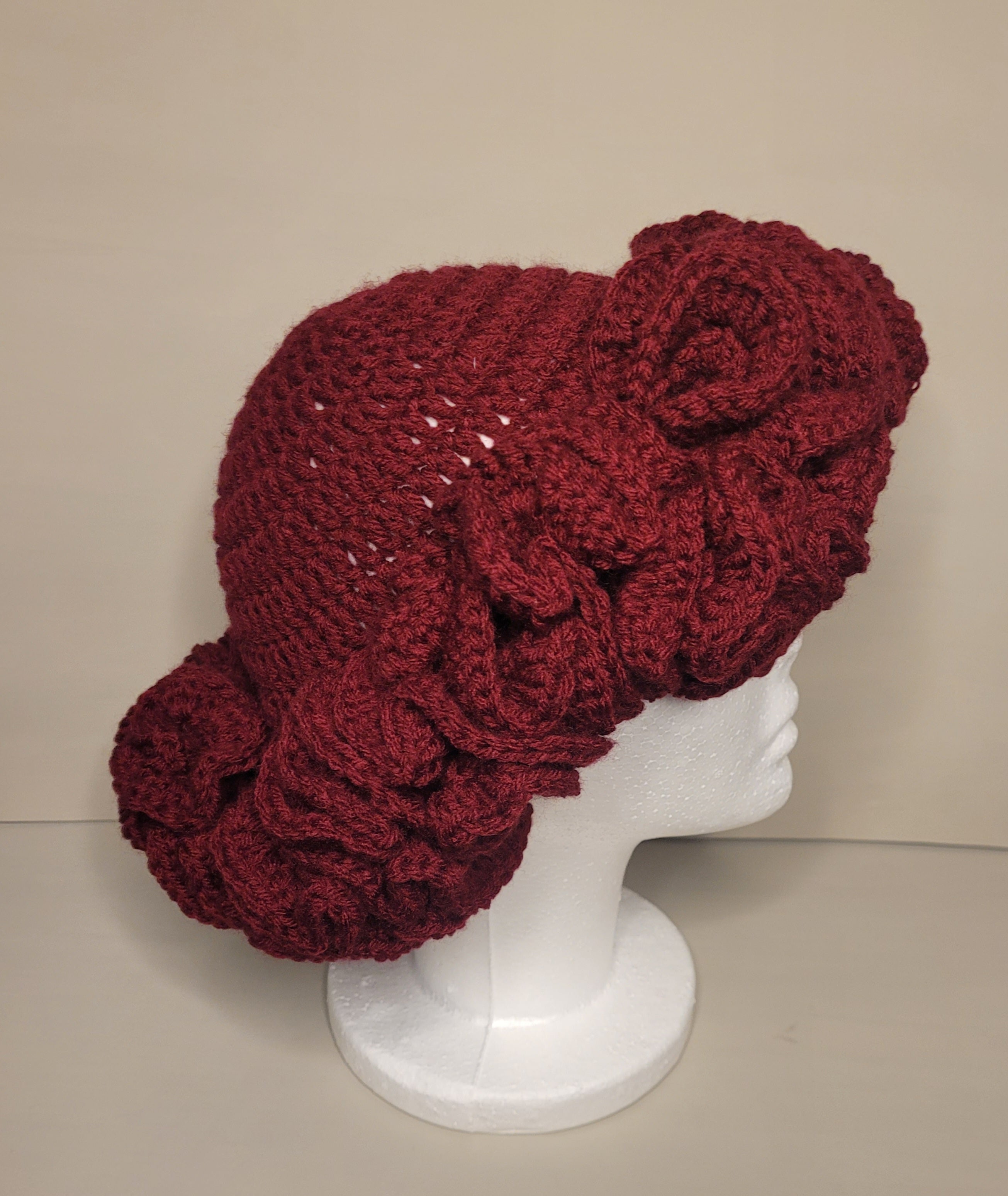 Handmade Crochet Ruffle Hat