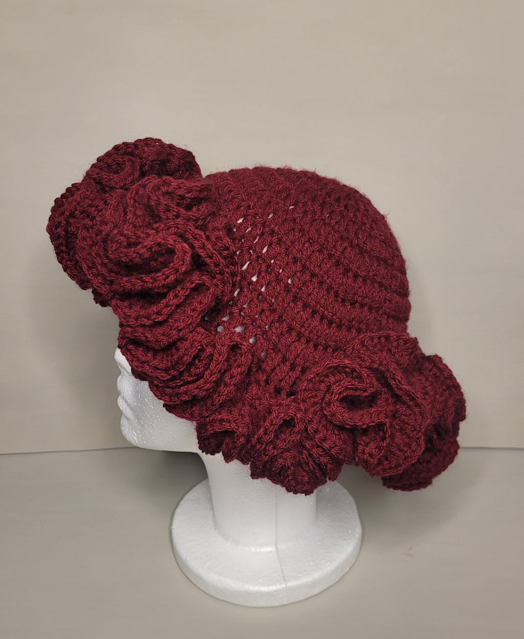Handmade Crochet Ruffle Hat