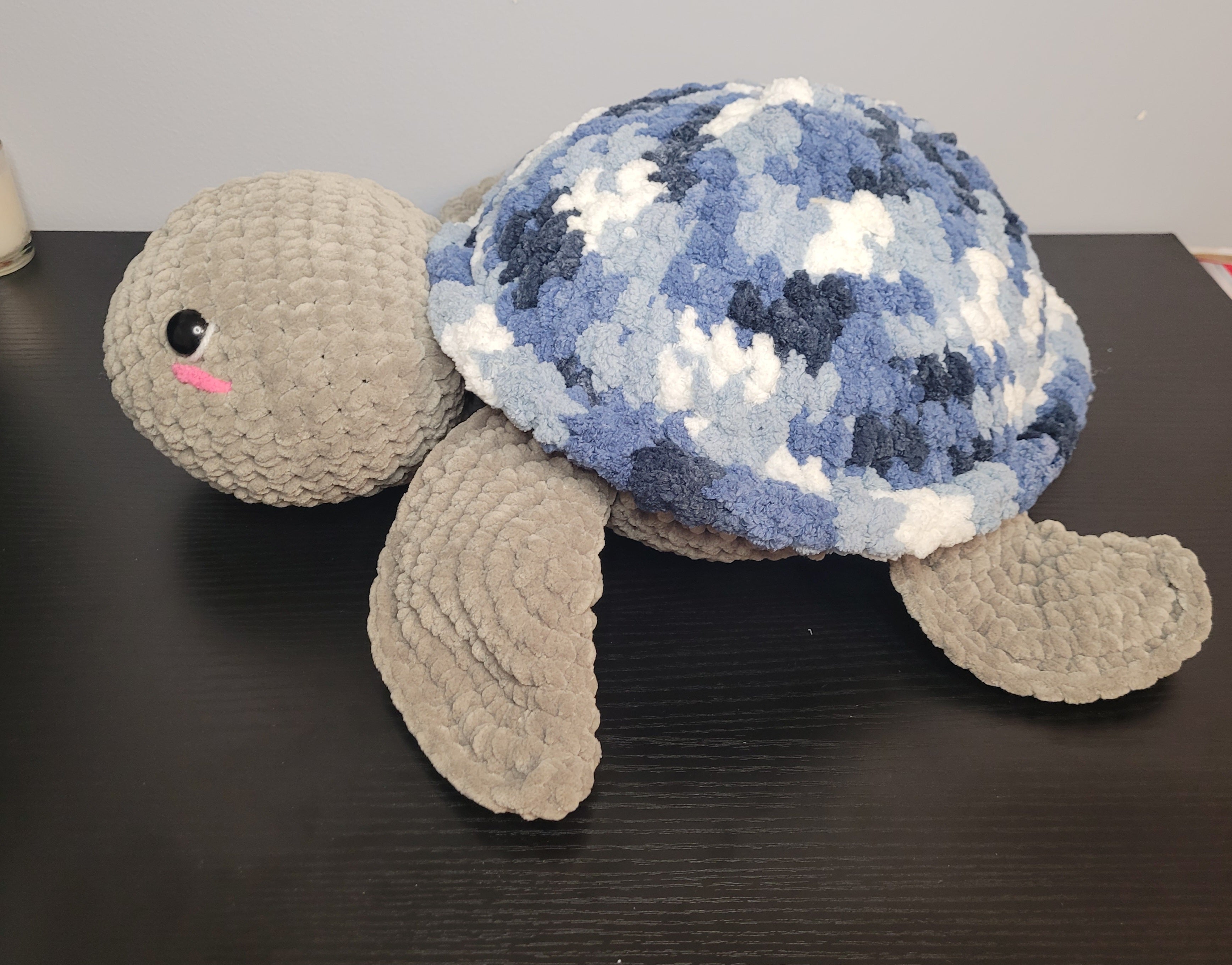 Large Handmade Crochet Sea Turtle