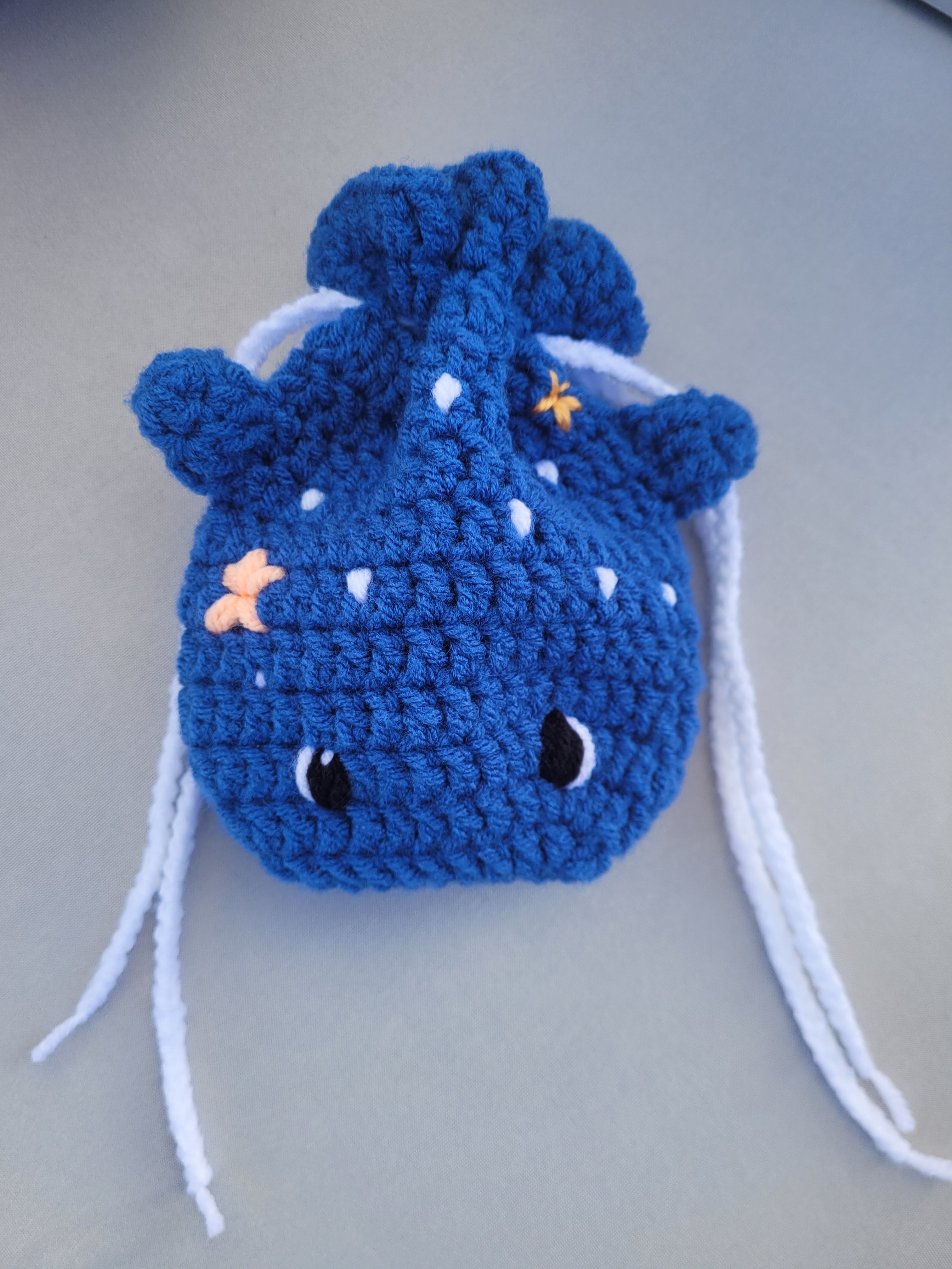 Handmade Crochet Whale Pouch