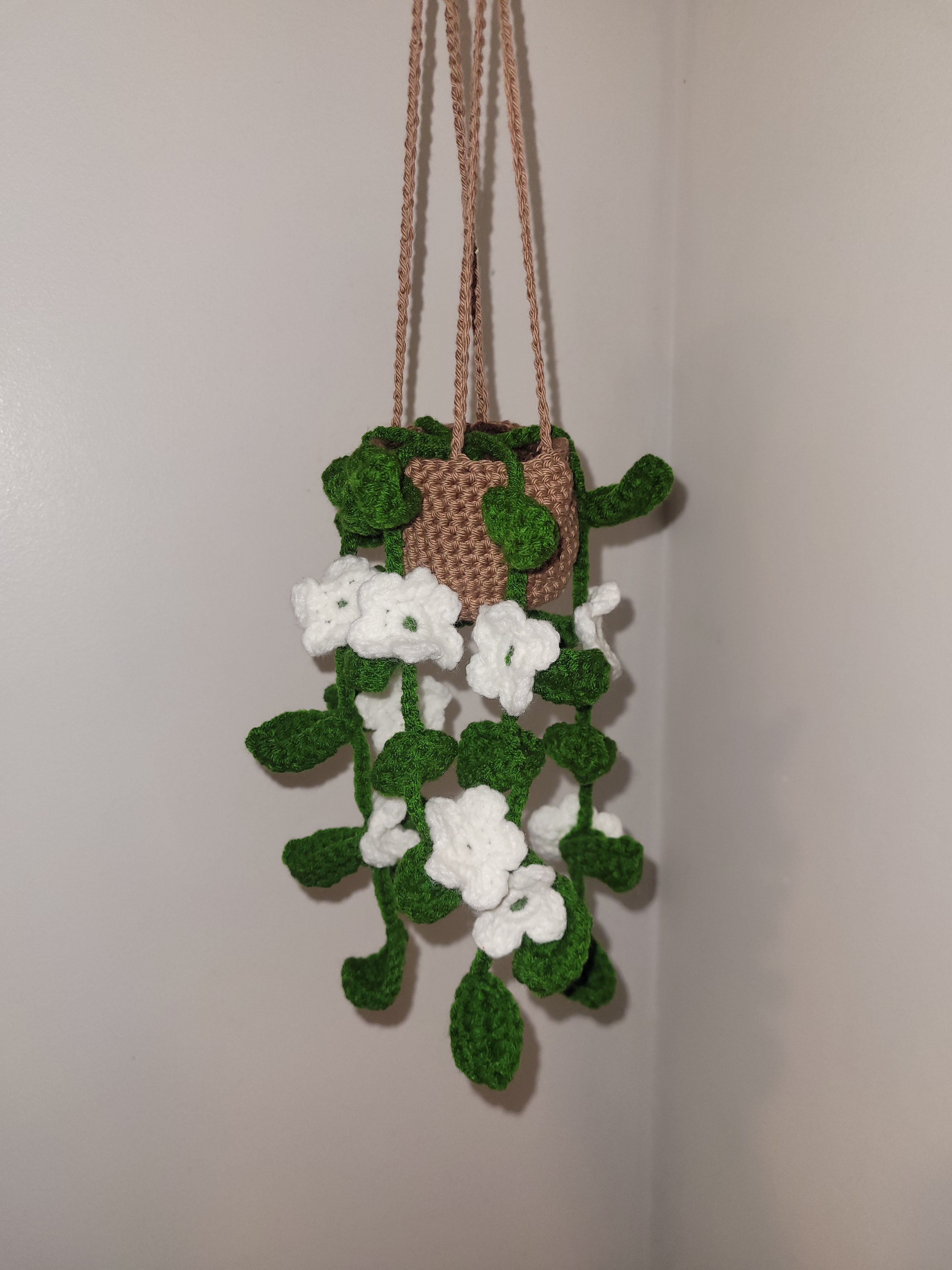 Handmade Crochet Hanging Flower Pot